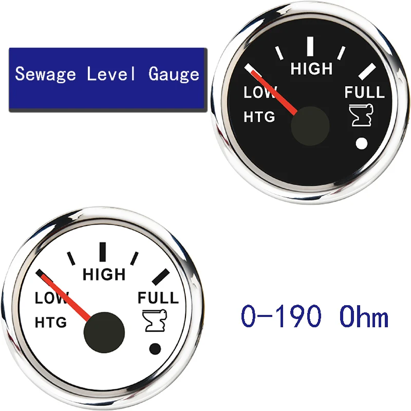 52 мм Датчик уровня сточных вод Водонепроницаемый морской Холдинг бак Уровнемер 0