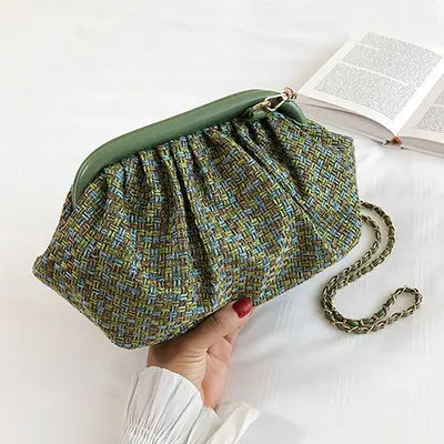 Green TOYOOSKY хорошее качество сумка для женщин INS Горячая парусиновая пельменей посылка дамы личности большой емкости сумки Bolsa - Цвет: Green