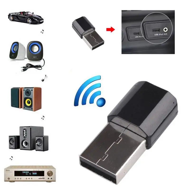 Мини 3 5 мм разъем AUX Bluetooth приемник автомобильный комплект аудио стерео музыка USB