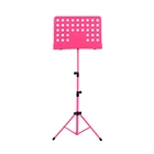 Портативная металлическая Музыкальная подставка, съемные Музыкальные инструменты для пианино, скрипки, гитары, аксессуары, тренога для листовой музыки, розовыйчерный