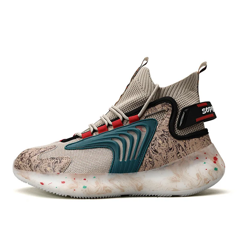 New High Quality Running Shoes for Men Breathable Athletic Sport Shoes Flying Woven Colorful Sneakers