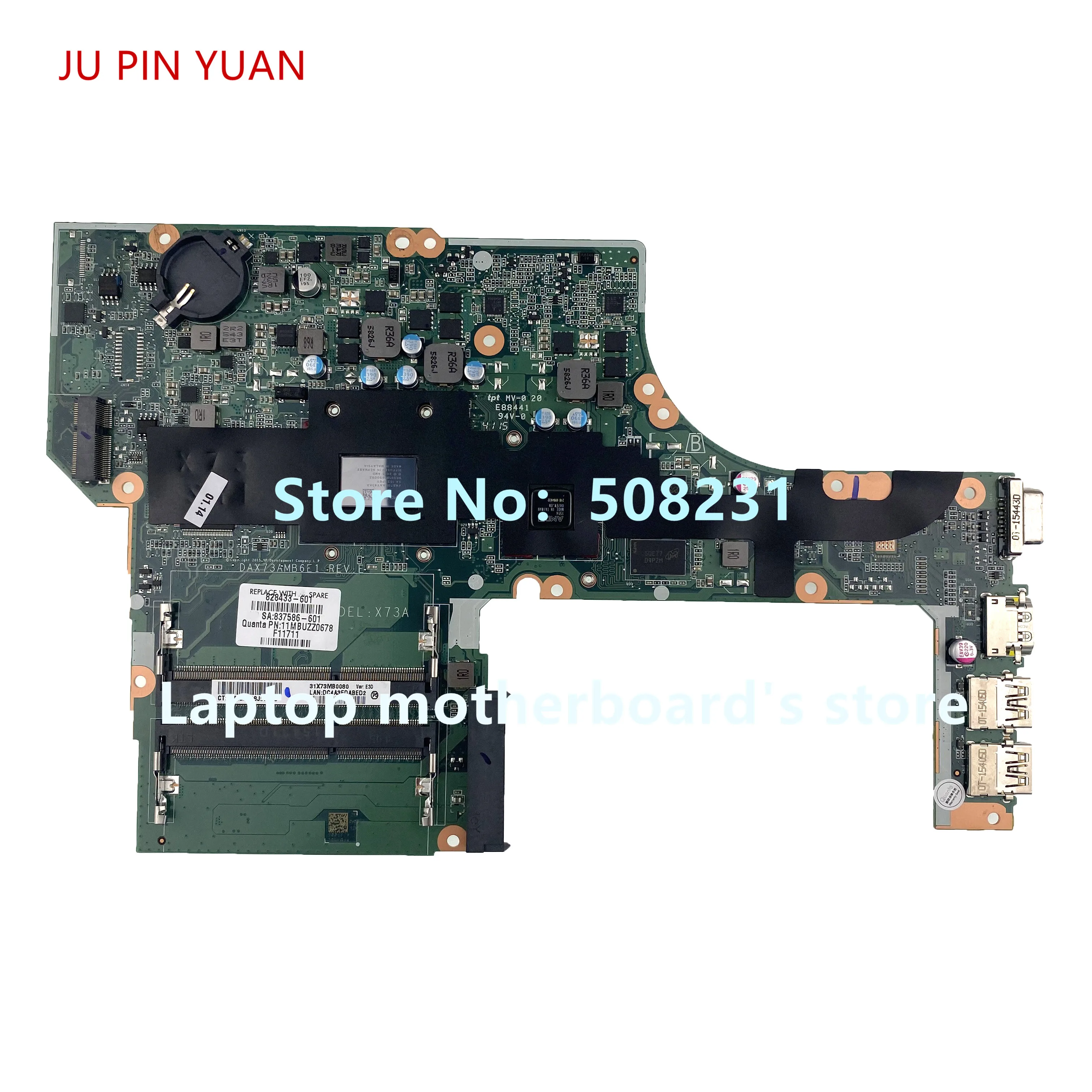 

Для ноутбука HP ProBook 455 G3 828433-001 828433-601 DAX73AMB6E1, материнская плата ноутбука со стандартным процессором 2 Гб, полностью протестирована