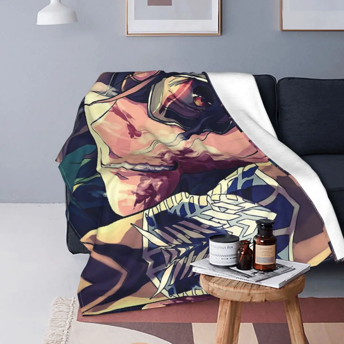 

Одеяло Ackerman с крыльями свободы из атаки на титанов, Фланелевое теплое домашнее одеяло в стиле аниме