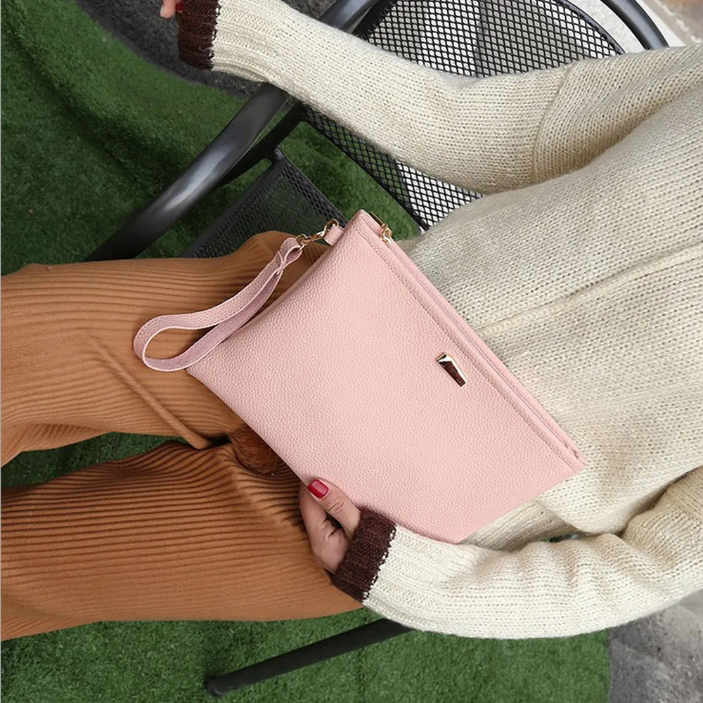 Новинка 2019 женская сумка через плечо сумка-клатч черная кожаная Большая