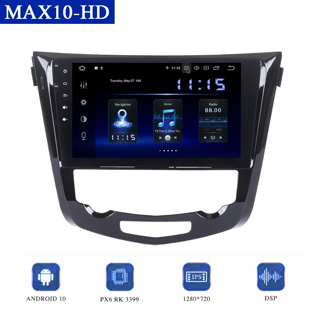 Автомагнитола для Nissan X-Trail T32 Qashqai j11 2014 2019 2020 2021 10 2 дюйма Android 0 автомобильный