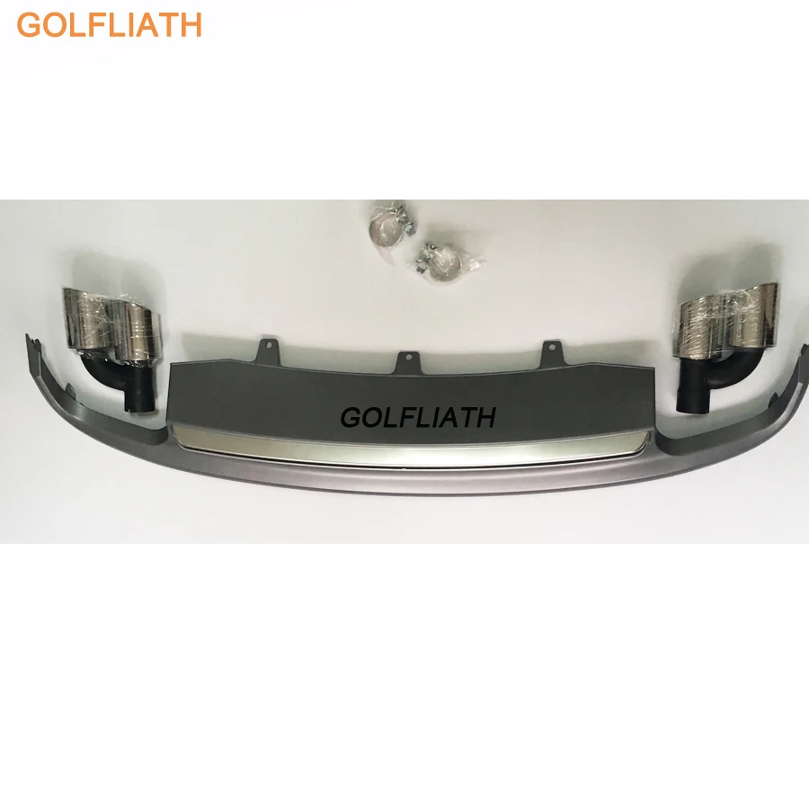 Golfliathe S7 style PP + из нержавеющей стали диффузор заднего бампера для губ комплект