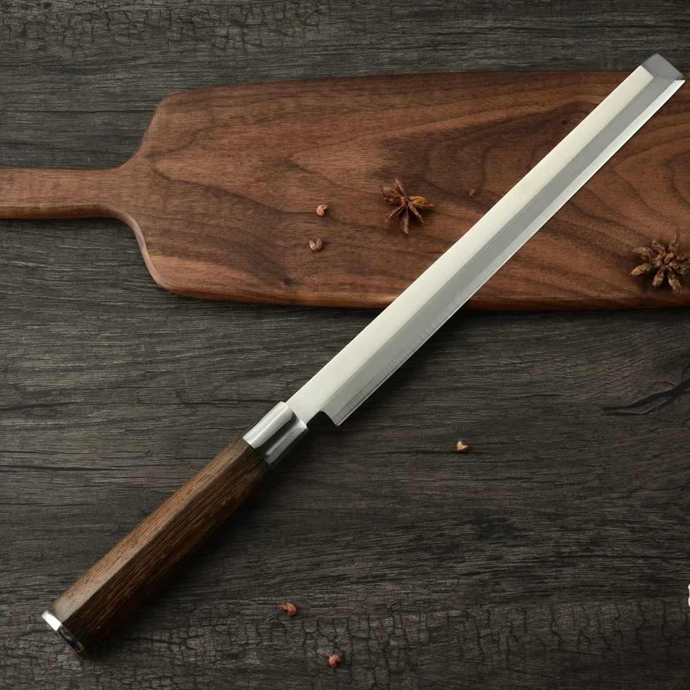 XYj 9 дюймов японский нож для суши из нержавеющей стали фруктов арбуза с деревянной