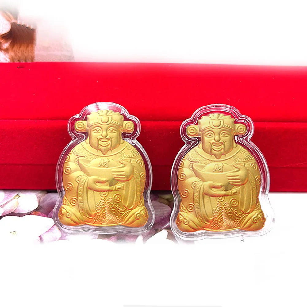 

6Set/24Set 2022 Gold Foil God Set Of Wealth Lucky Gold Coin Red Envelope Chinese Style New Year Creative Gifts