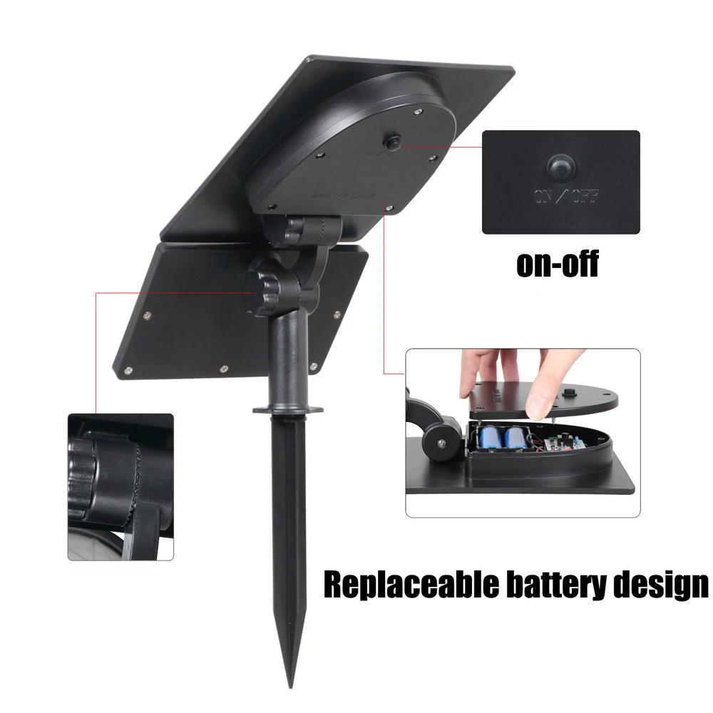 A2Solar ночник светодиодный светильник простой супер яркий 4000 батарея патио внешняя