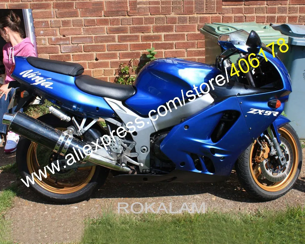 

Custom Blue Black ZX9R Fairing For Kawasaki ZX-9R 94-97 ZX 9R ZX9R ZX-9R 1994-1997 Motorcycle Parts Fairing Set
