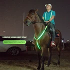 Ремень Paardensport для верховой езды со светодиодной подсветкой, нейлоновый нагрудный ремень для ночной езды на лошади, оборудование для безопасной езды