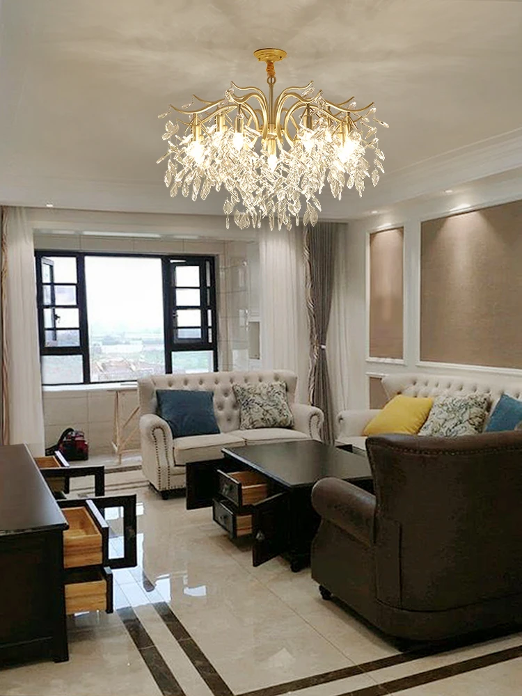 Скандинавская Бриллиантовая люстра золотистая черная Роскошная лампа для кухни