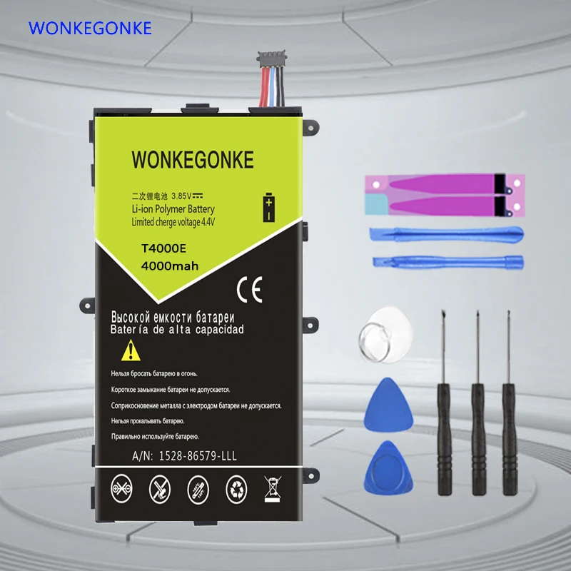 Аккумулятор WONKEGONKE T4000E для планшета Samsung Galaxy Tab 3 7 0 T210 T211 T215 T217A T2105 T210R P3200 P3210
