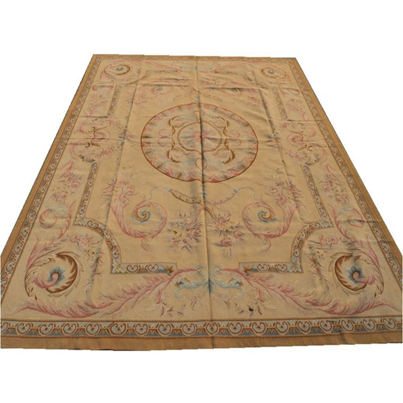 

AUBUSSON CARPET MAT HAND MADE RUG RETRO RUG FLOOR CARPET FOR BEDROOM