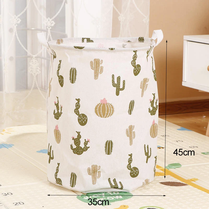 cactus ONEUP большая корзина для хранения белья Водонепроницаемая грязная одежда корзина для игрушек корзина для стирки грязная одежда корзины для хранения мелочей коробка - Цвет: cactus
