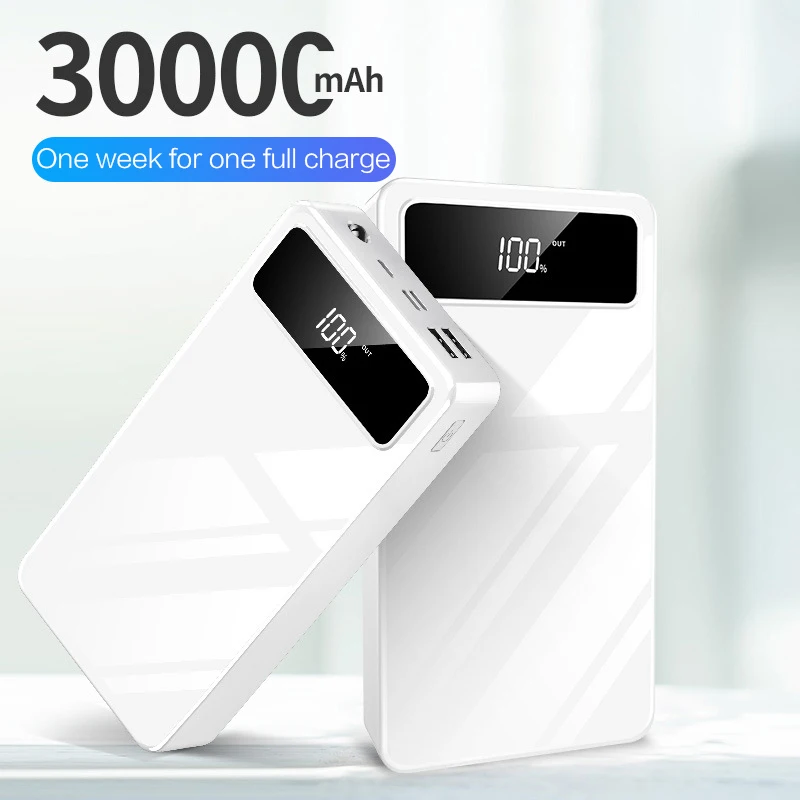 Внешний аккумулятор 30000 мАч портативное зарядное устройство USB для iPhone Xiaomi Mi банк