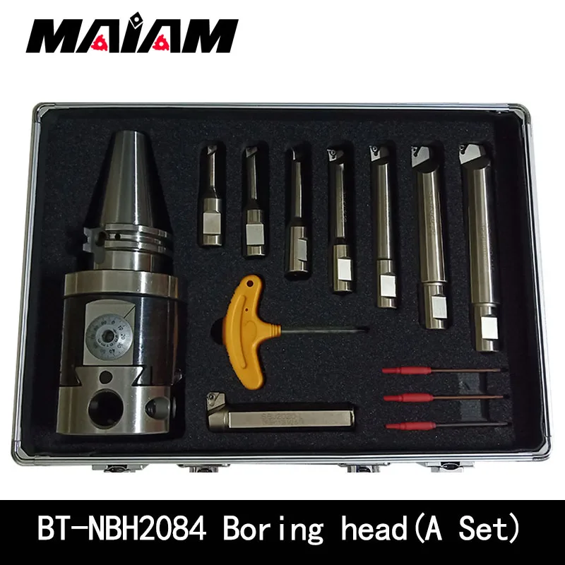 

NBH2084 boring-tool-suit fine boring head BT30 BT40 BT50 tool Holder + 8pcs 20mm Boring Bar Boring rang 8-280mm Boring Tool Set