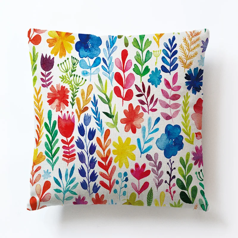 Тропический зеленый завод Монстер с цветочным принтом Декоративные диванные