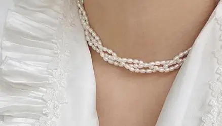 

Ожерелье женское из белого пресноводного жемчуга, 2-3 мм