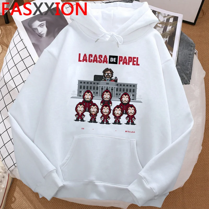 

Худи женское бумажное с принтом «бумажный дом», y2k