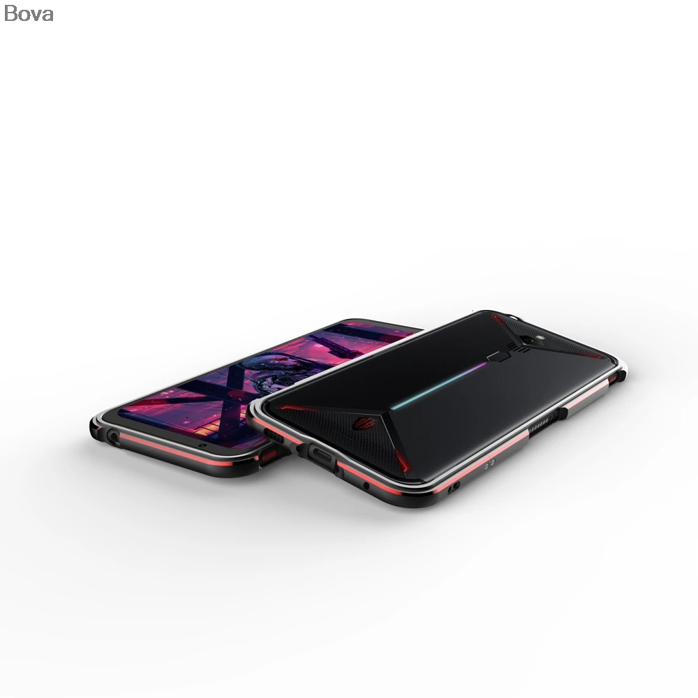 Red Black Чехол для Nubia Red Magic 3 Роскошный ультра тонкий алюминиевый бампер для zte Nubia Red Magic 3+ 2 пленки(1 передняя+ 1 задняя - Цвет: Red Black