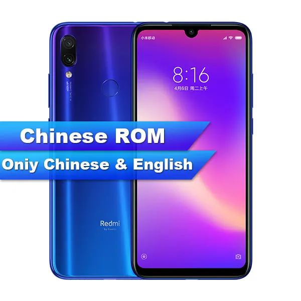 Глобальный Встроенная память Xiaomi Redmi Note 7 Pro 6 ГБ 128 Гб Смартфон Snapdragon 675 Octa Core 4000 мАч 6,3 в форме капли с Экран 48+ 13 Мп - Цвет: Blue Chinese ROM