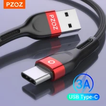 PZOZ Cable USB tipo C cargador de cable de datos de carga rápida usb c para Samsung A51 S21 S20 S10 s9 plus s8 note 9 10 plus Cable tipo-C xiaomi mi 10 9 a3 redmi note k30 pro redmi note 9s 7 8 pro 8t huawei
