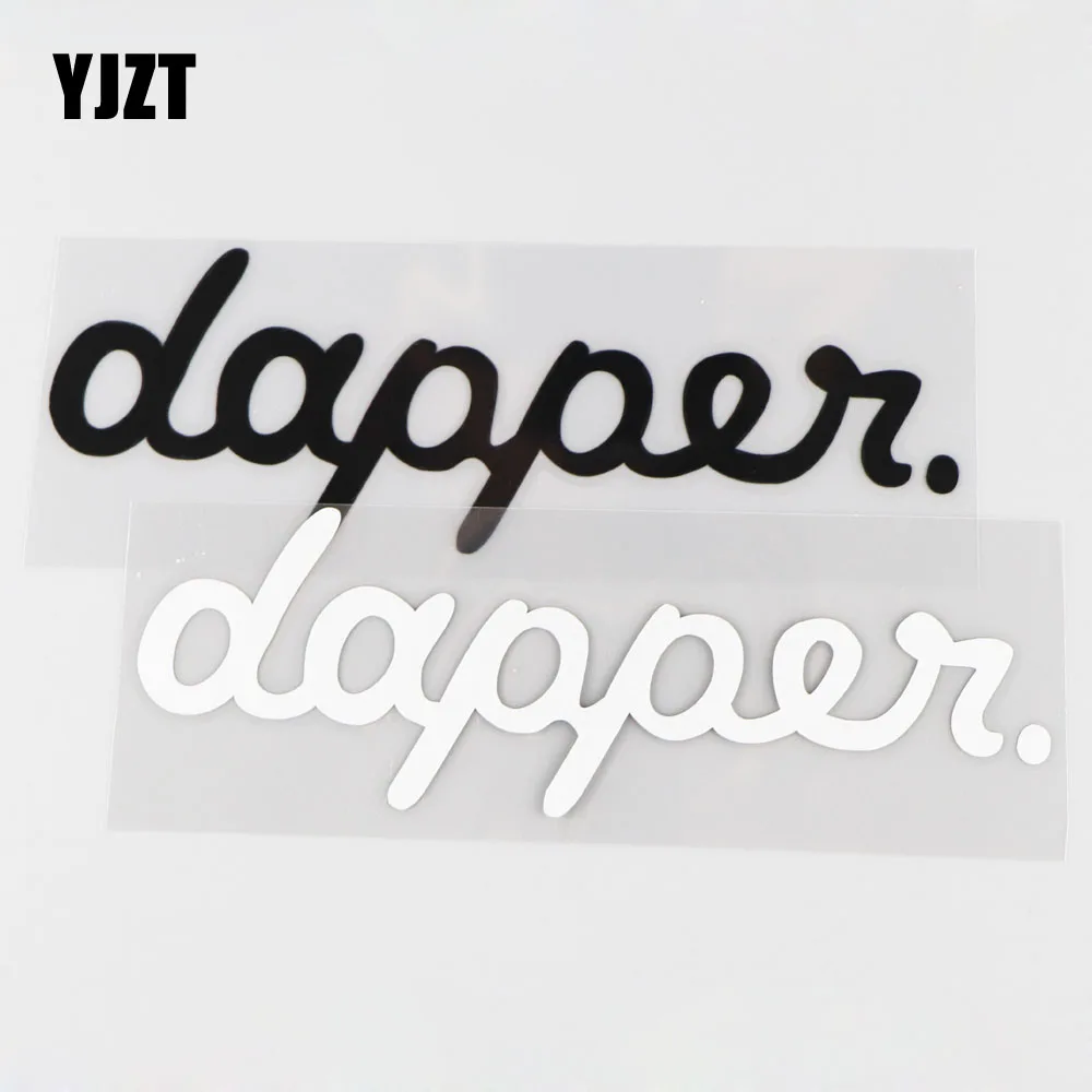 YJZT 16.3CM*5.3CM Dappen Funny Car Sticker Interesting Jdm Vinyl Decal Black/Silver 4A-0163 | Stickers