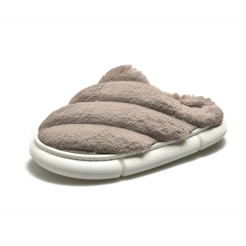 Women Winter Slippers Home Shoes Ladies Soft Thick Plush Eva SoleMen Platform Couples  Fluffy House Slides Chaussure Femme