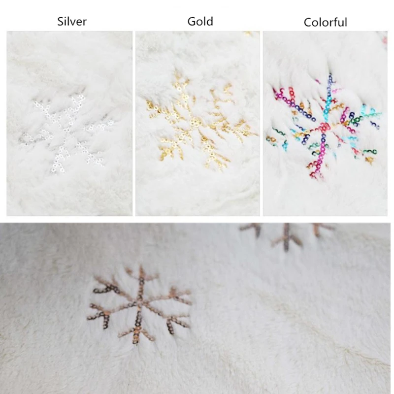 Белая плюшевая юбка фартук для рождественской елки 90 см 122 140 ковер украшение дома