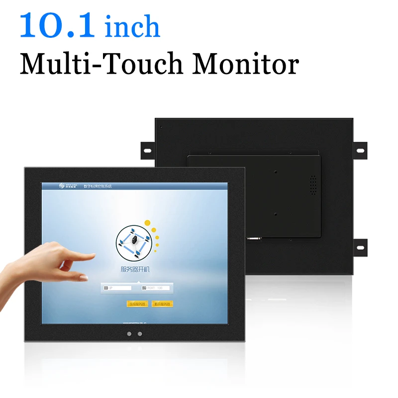 IP65 Protection 10.1 inch Multi Touch Monitor Industrial Capacitive Touch Screen LCD Monitor with HDMI DVI VGA
