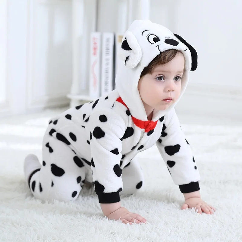 Anime Dalmatians Baby Clothes Boy Girl Romper Pajamas Newborn Baby Jumpsuit Cosplay Infant Onesie Puppy Dog Winter Soft Outfits