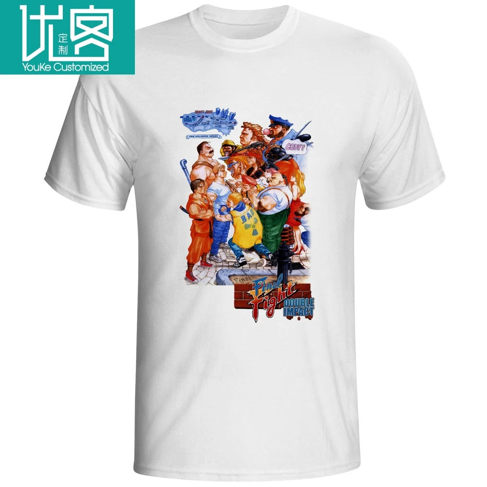 Final Fight футболка аркадная игра принт рок забавная Ретро панк Мода креативный