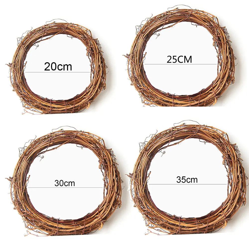 Венок из ротанга 20-35 см свадебное украшение ручной работы плетеная ткань