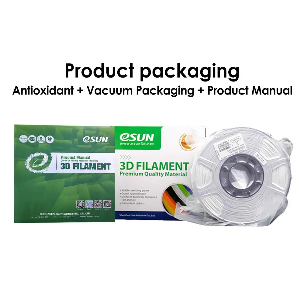 

eSUN PETG Filament 1.75mm,3D Printer Filament PETG Accuracy +/- 0.05mm,1KG 2.2LBS Spool 3D Printing Materials for 3D Printers
