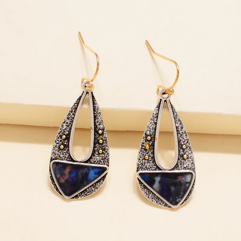 

Fashion Drop-Shaped Bohemian Earrings Retro Hollow Women's Swing Earrings Party Jewelry Gift