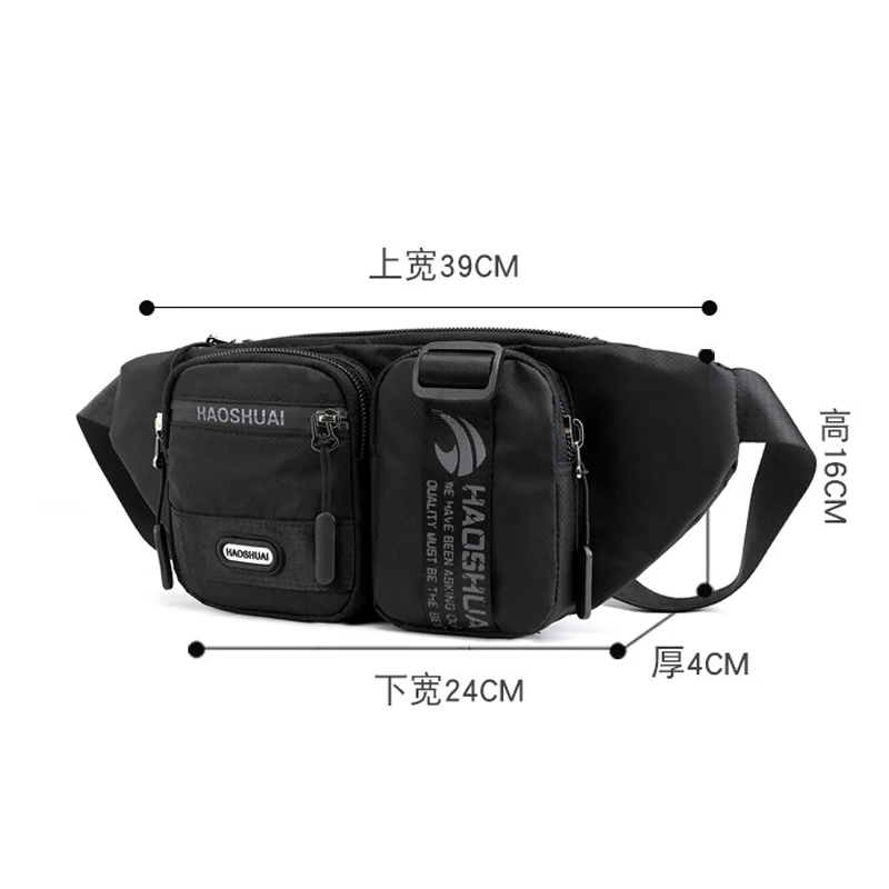 

Men Casual Functional Fanny Bag Waist Bag Money Phone Belt Bag Pouch Bum Hip Bag Shoulder belt packs wallet Chest pack