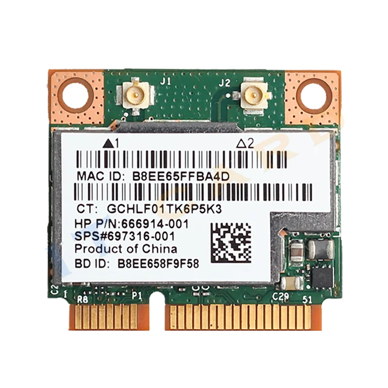 Wi-Fi-карта Broadcom BCM943228HMB 2 4 ГГц/5 ГГц 802.11a/b/g/n 300 Мбит/с Bluetooth 0 | Компьютеры и офис