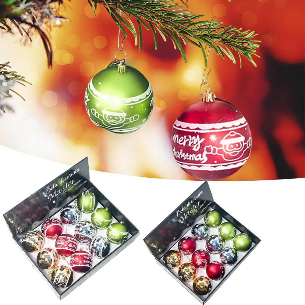 Рождественские шары украшения для рождественской елки небьющиеся большой