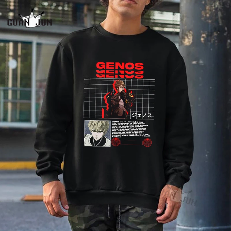 

One Punch Man Anime Hoodies Men Harajuku Genos Cartoon Sweatshirt Fashion Men Women Winter Hip Hop Long Sleeve Streetwear Hoody
