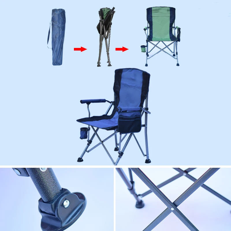 저렴한 야외 접이식 테이블과 의자 캠핑 의자 튼튼한 접이식 잔디 휴대용 벨트 의자 바베큐 자율 주행 장비