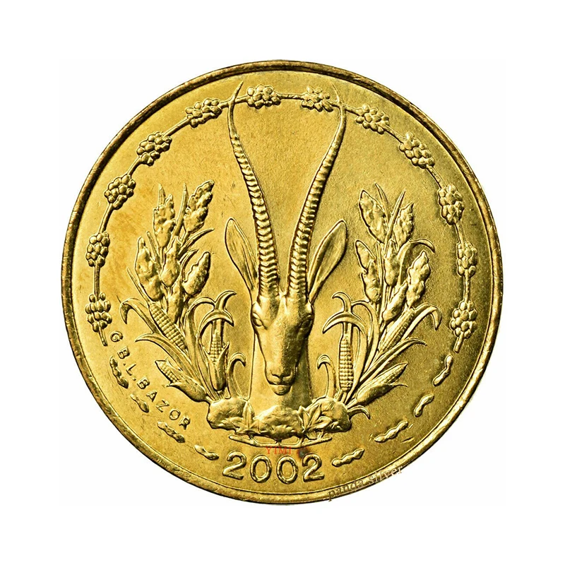 Западные страны Африки 5 франков 2002 2010 20 мм UNC оригинальная африканская Антилопа