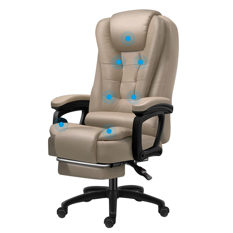 

Кресло компьютерное из синтетической кожи, с подставкой для ног