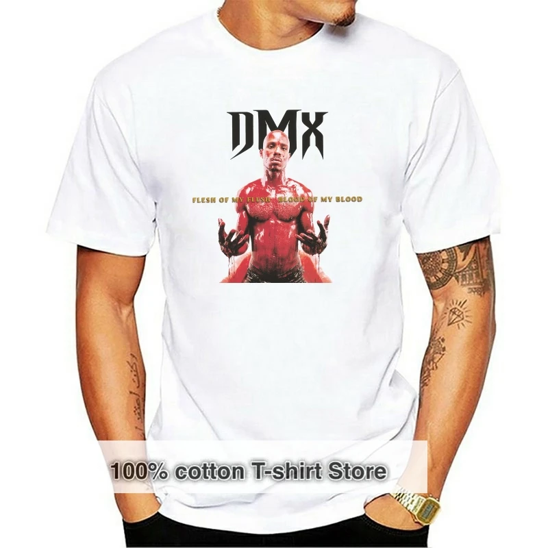 

New DMX Flesh Of My Flesh Rap Hip Hop Album Men's Black T-Shirt Size S-3XL Top Quality Tops TEE Shirt