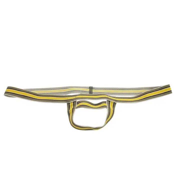 Мужские сексуальные стринги с металлическим кольцом и открытой промежностью