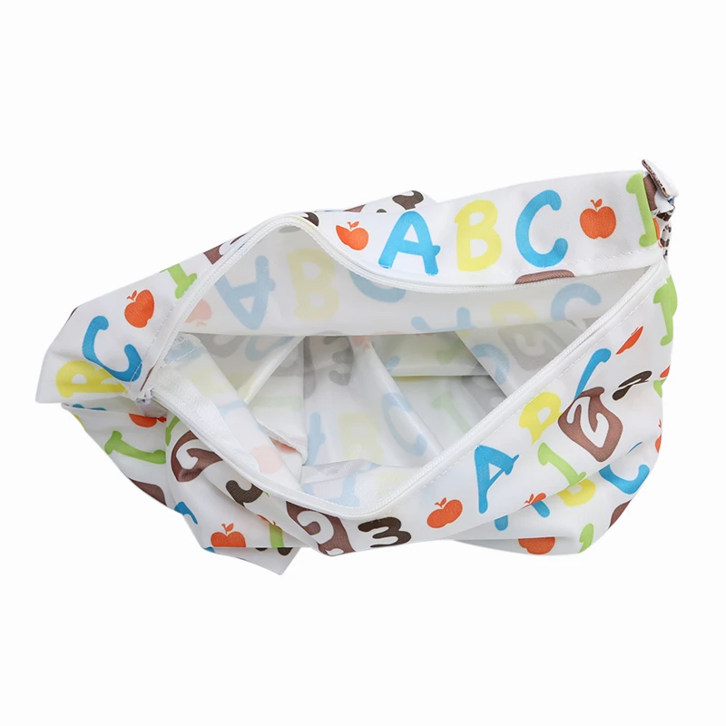 

New Printed Double Zippered Wet/Dry Bag Waterproof Wet Cloth Diaper Backpack Reusable Diaper Cover WetBag Baby Diaper Bags