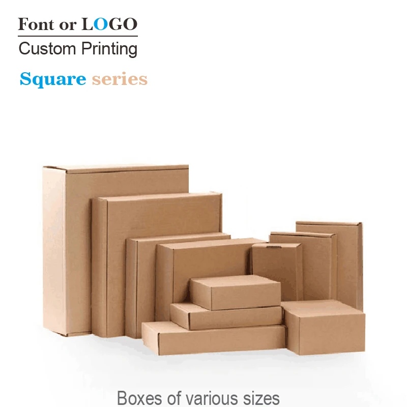 Квадратная серия KSraft гофрированная бумага доставка почтовые коробки печатная