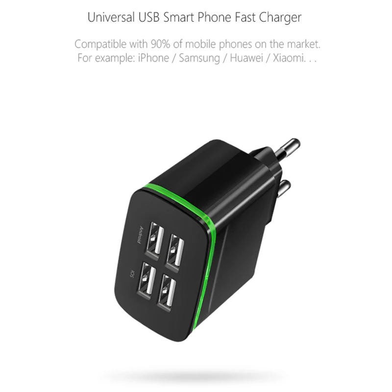 Зарядное устройство с 4 USB портами|Зарядные устройства для телефонов| |