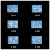 3d carving silicone mold nail stamping camelliashellbow tie pattern diy uv gel acrylic crystal nails template