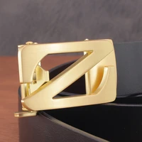 high quality z letter men belt mens automatic buckle designer genuine leather brand luxury cintos masculinos ceinture homme